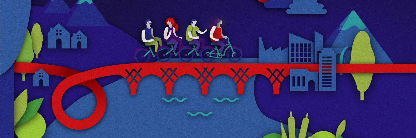 Illustration Amploi : circulation et acheminement des flux entre les sites